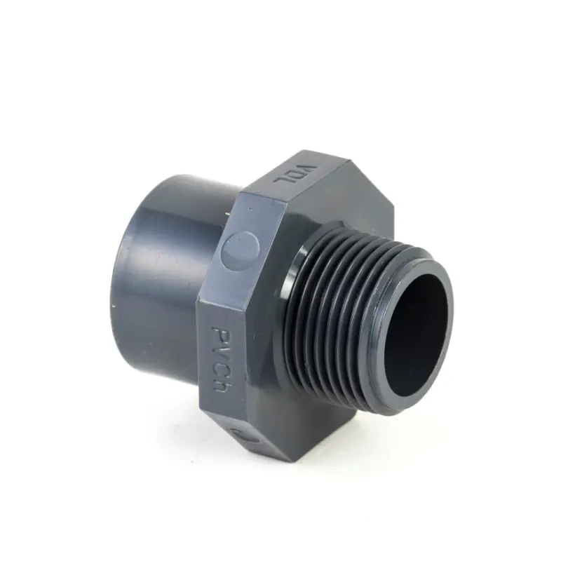 VDL inzet-draadeind, pvc-u, uitwendig lijm x buitendraad, 16 bar, 63 mm x 2" Aanbieding