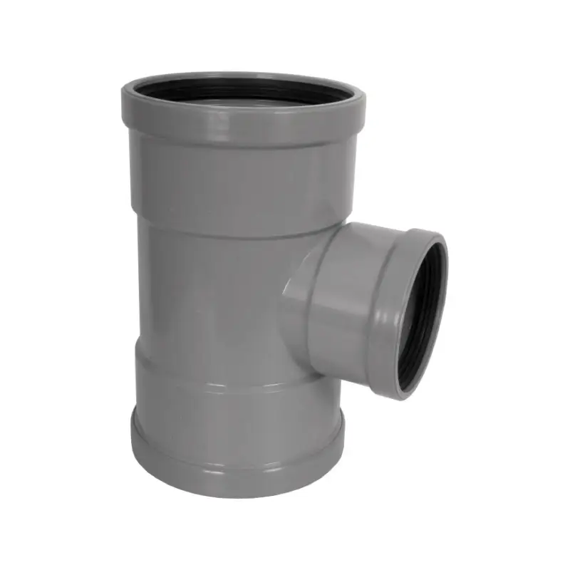 Wavin Wafix verloop T-stuk 88°, pvc, 3x manchet, grijs, KOMO, SN4, 160 x 125 x 160 mm Betrouwbaar