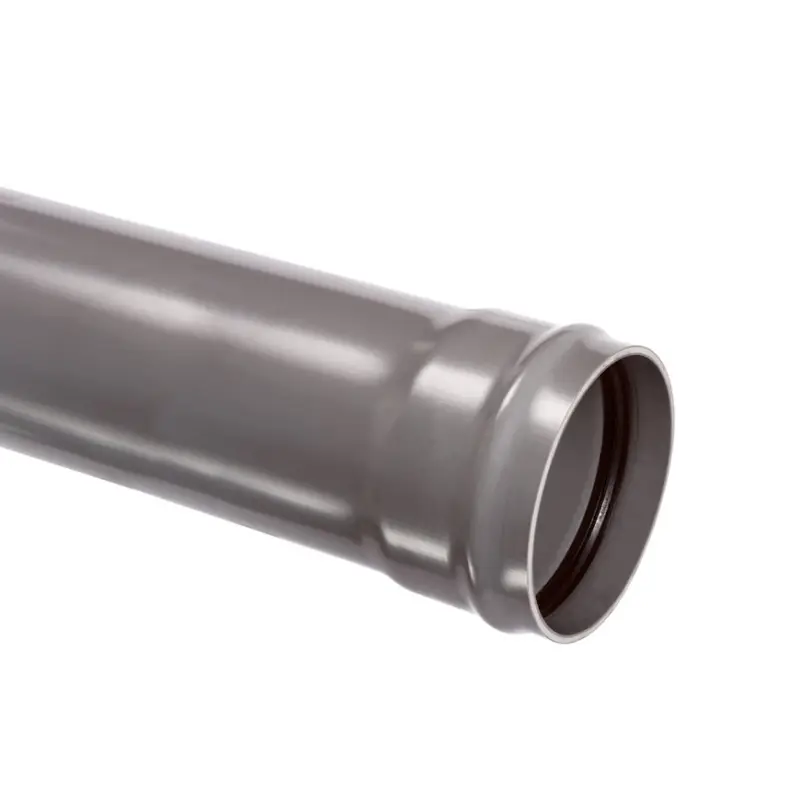 Afvoerbuis met aangevormde manchetmof, pvc, grijs, KOMO, SN8, l = 5 m, 110 x 3,4 mm Favoriet