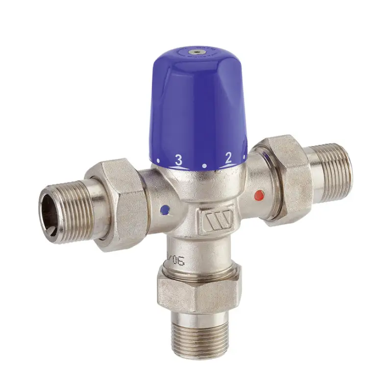 Watts thermostatisch mengventiel, type MMV-C, incl koppelstukken, DN 15, &frac12;" bu.dr. Bulkbestelling