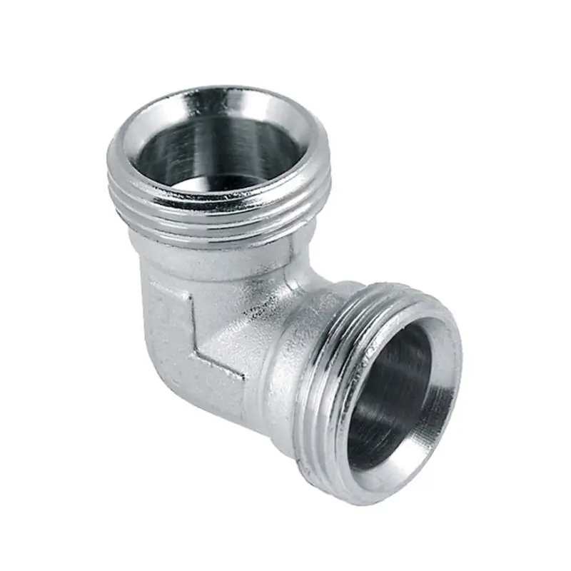 Veilige Betaling Bonfix draadknie 90°, messing, vernikkeld, 2x euroconus, &frac34;" x &frac34;"