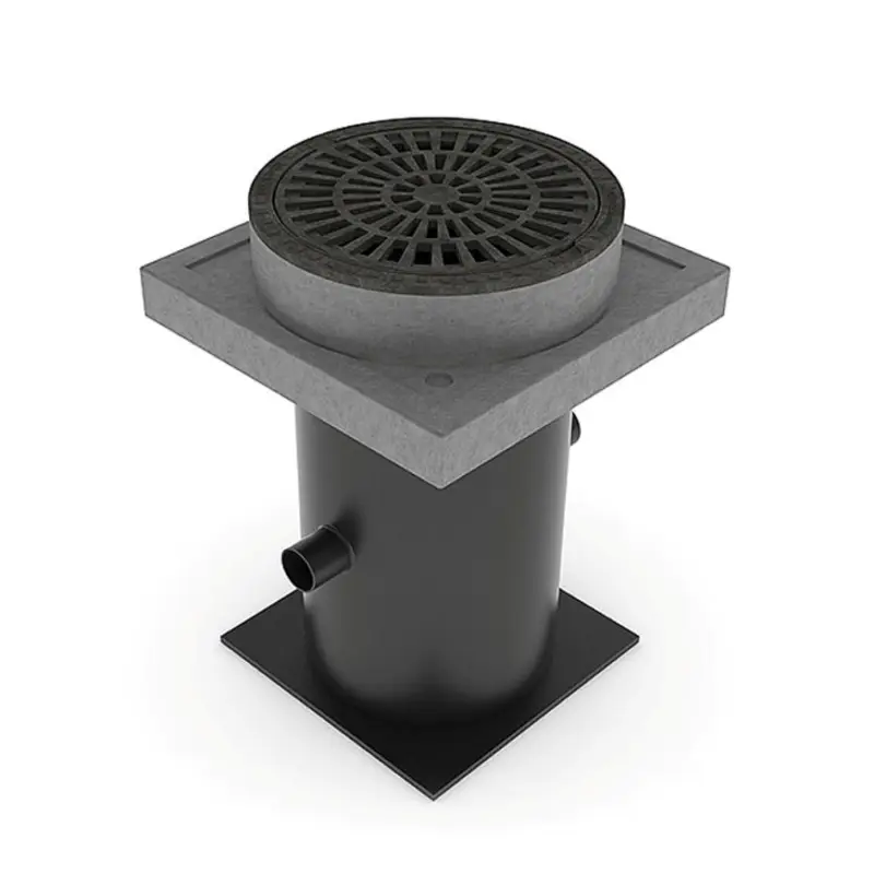 Flitsaanbieding Pluvia ontlastput, type Plufix 600, hdpe, incl. fundatieplaat en deksel klasse D, 2x 250 mm