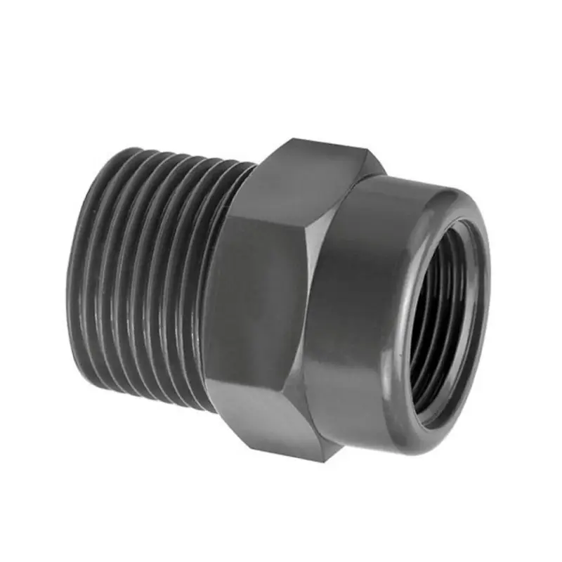 VDL verloopdraadsok, type A, pvc-u, buitendraad x binnendraad, 10 bar, &frac12;" x &frac34;" Superprijs