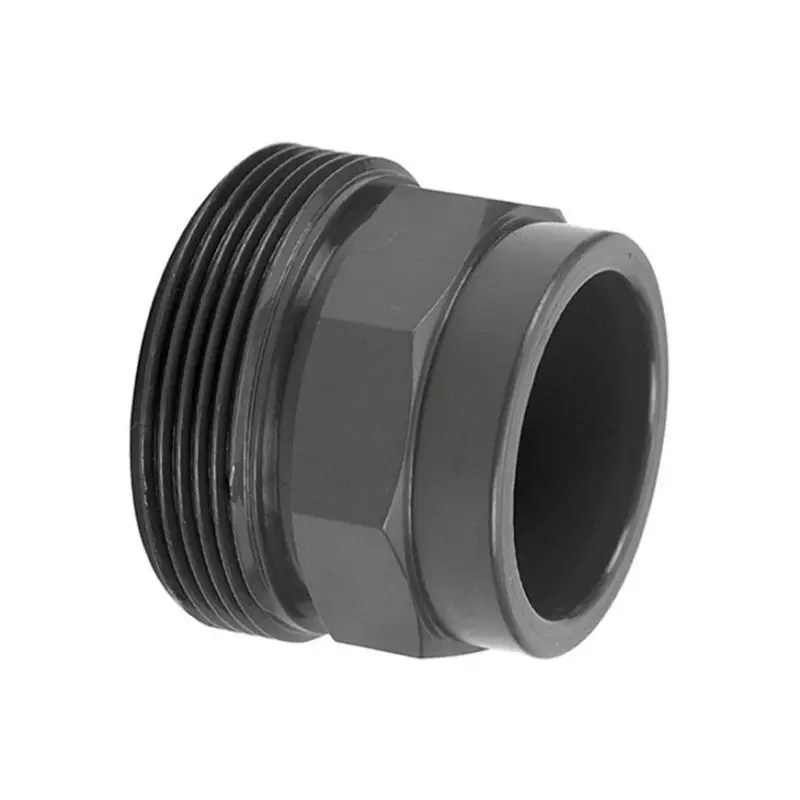 VDL draadeind voor 3-delige koppeling, type A, pvc-u, inwendig lijm x buitendraad, 63 mm x 2&frac34;" Voordeelprijs