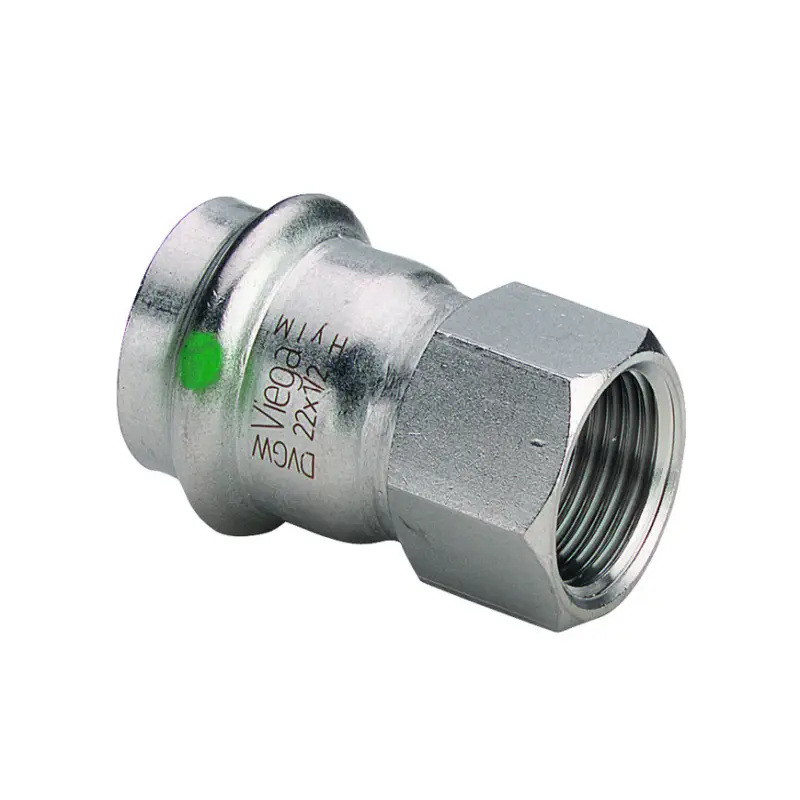 Viega Sanpress overgangskoppeling, SC-Contur, type 2312, rvs, pers x binnendraad, 22 mm x &frac12;" Koop Vandaag