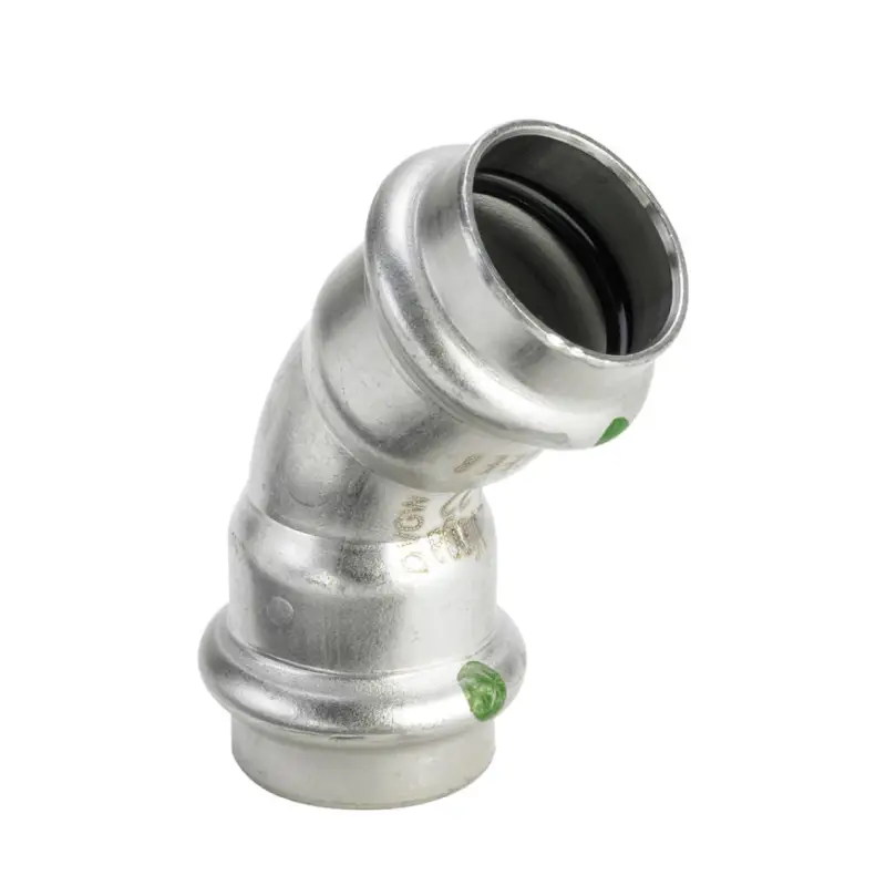 Viega Sanpress bocht 45°, SC-Contur, type 2326, rvs, 2x pers, 22 mm Merkproduct