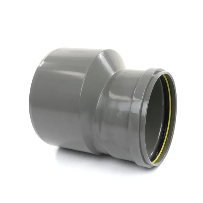 Verloopstuk, pvc, excentrisch, spie x manchet, grijs, SN4, 250 x 200 mm Actieprijs