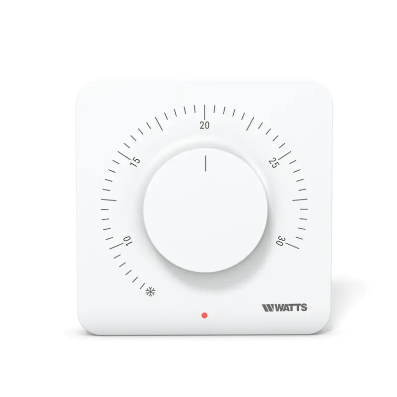 Watts Vision 2.0 thermostaat, analoog, type WT-A03, bedraad, wit, 24/230 V Op = Op