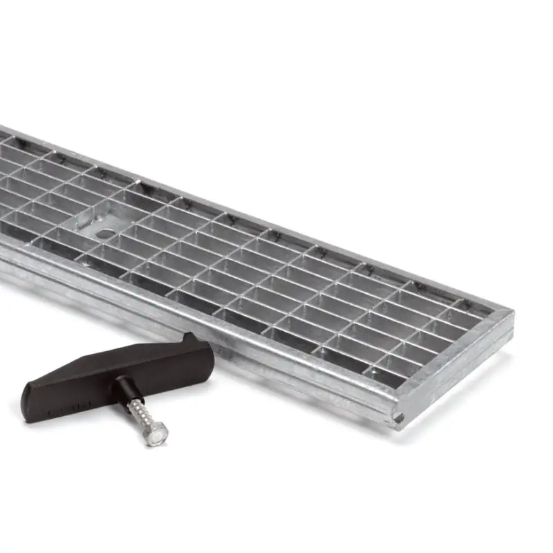 Anrin maasrooster, type KE-100/KF-100, gegalvaniseerd, met roosterbevestiging, C250, 100 x 12,3 cm Lage Kosten