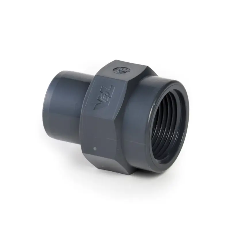 VDL inzet-schroefstuk, type A, pvc-u, uitwendig lijm x binnendraad, 10 bar, 32/40 mm x 1&frac14;" Korting