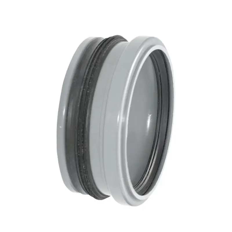 Veilige Betaling Indrukmof met versterkte stootrand voor ongewapend beton, pvc, 1x manchet, grijs, KOMO, 40kN, 160 mm