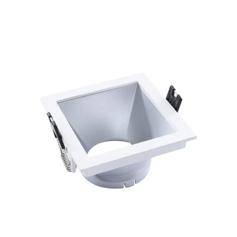 Adurolight&reg; inbouwarmatuur, Mona, niet kantelbaar, wit, mat zilver reflector, 82 x 82 mm, excl. spot Nieuw Model