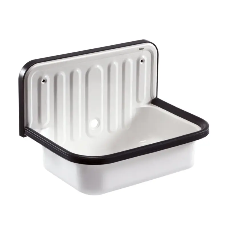 Alape uitstortgootsteen, plaatstaal, wit, b x d x h, 510 x 360 x 365 mm Luxe