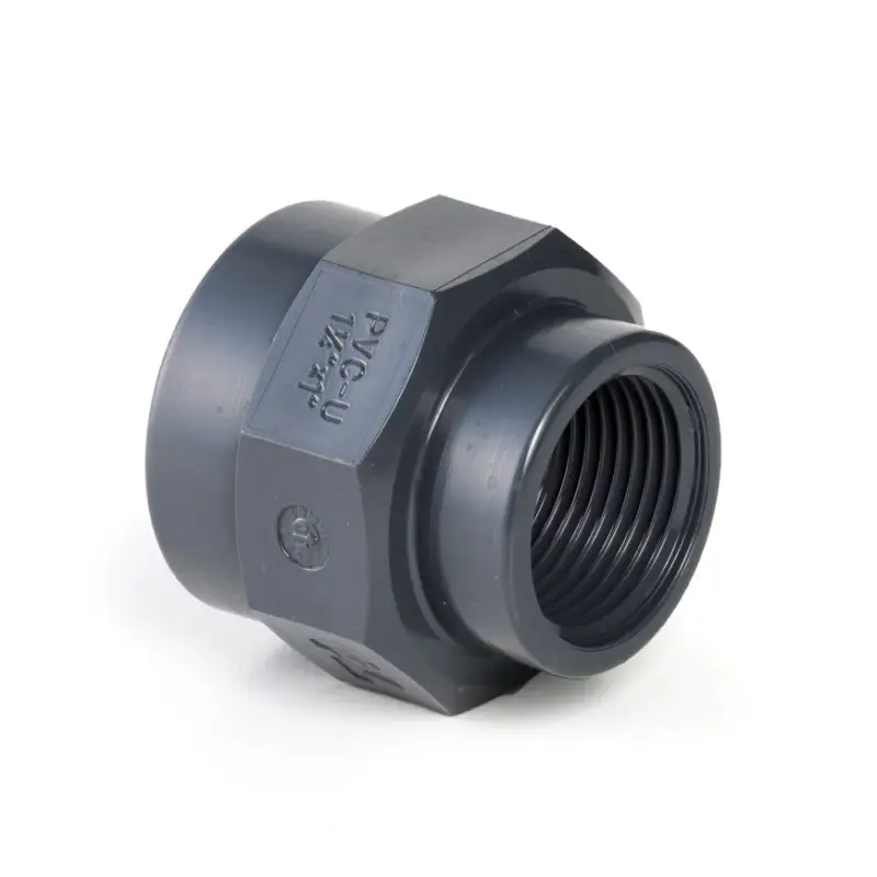 VDL verloop schroefstuk, type A, pvc-u, 2x binnendraad, 10 bar, 1&frac14;" x 1&frac12;" Shop Nu