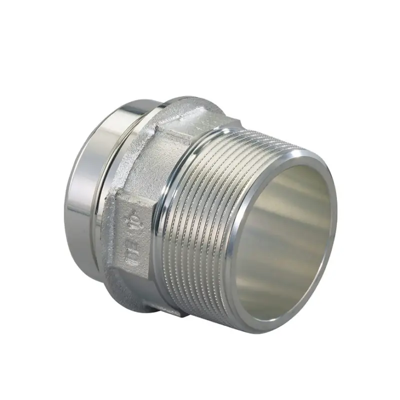 Uponor RS adapter, messing vertind, buitendraad RS3 - 3" Nieuwe Collectie