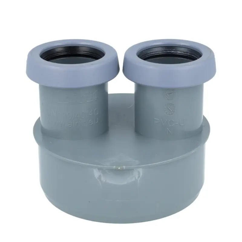 Airfit inzet-verloopring, pp, spie/2x manchet, grijs, 110 x 40 x 40 mm Beperkte Voorraad