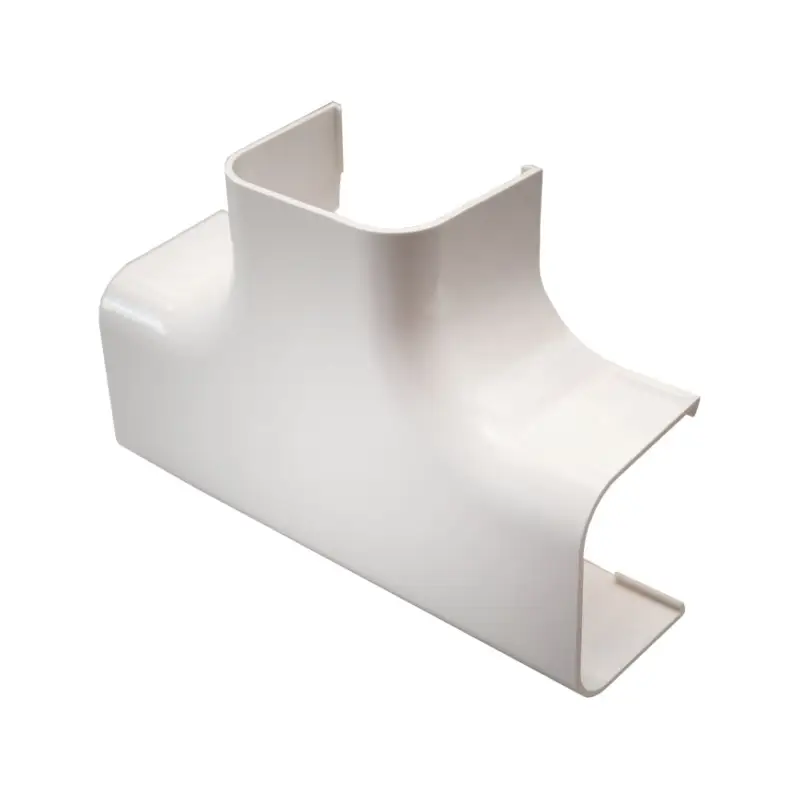 Ambachtelijk Canalit T-stuk 90° leidinggoot, pvc, 90 x 65 mm, wit