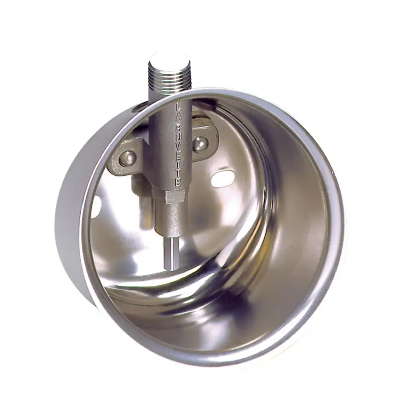 Ambachtelijk La Buvette drinkbak, rvs, type B10 Porcinox, &frac12;", &Oslash; 115 mm, voor het kraamhok