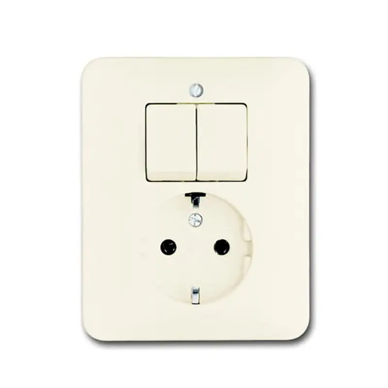 Actieprijs ABB Busch-Jaeger combinatie schakelaar/wcd, SI, met RA, serie, cr&egrave;me