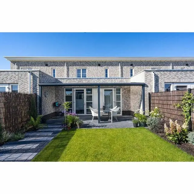 Deponti Bosco Terrasoverkapping 506x350 cm Halfronde Staanders- Antraciet Hoge Kwaliteit