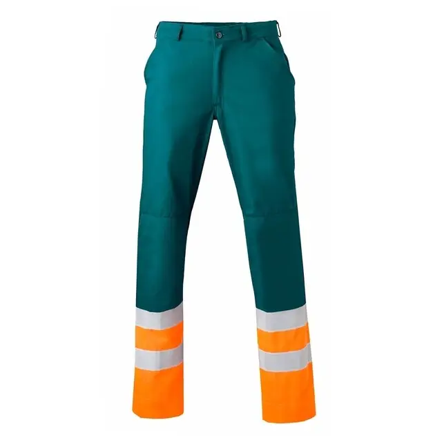 HaVeP Werkbroek High Visibility 8397 Groen/Fluor oranje Maat 48 Lage Kosten