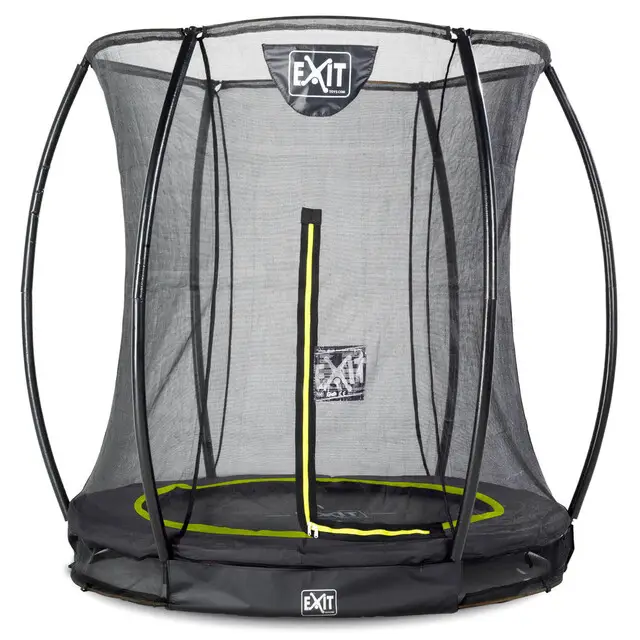 Gecertificeerd EXIT Trampoline Silhouette Inground Zwart - Ø 183 cm Safety Net