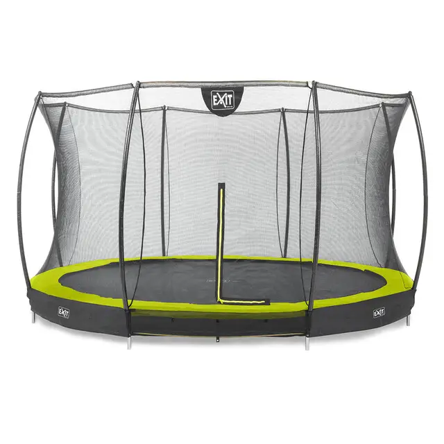 Superprijs EXIT Trampoline Silhouette Inground Limoen - Ø 427 cm Safety Net