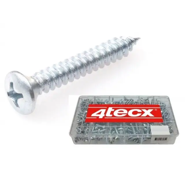 Luxe Assortimentsdoos Plaatschroeven (Verzinkt Staal / Lenskop) - Kruiskop