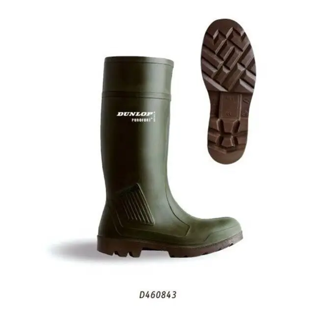 Dunlop Werklaars Purofort Professional Onbeveiligd Groen Maat 47 D46008470 Weekendaanbieding