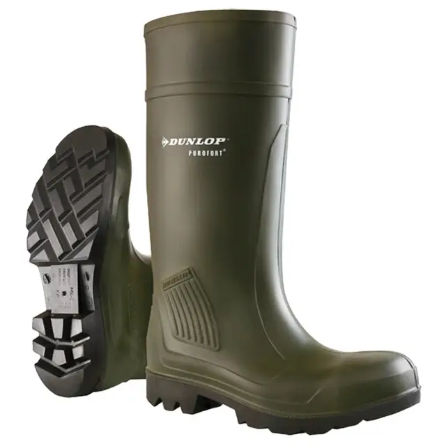 Finale Uitverkoop Dunlop Werklaars Purofort Professional Onbeveiligd Groen Maat 44 D46008440