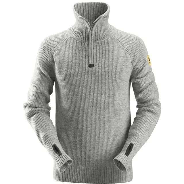 Snickers Wool Half Zip Sweater 2905 Licht Grijs (2800) Maat XXL Origineel
