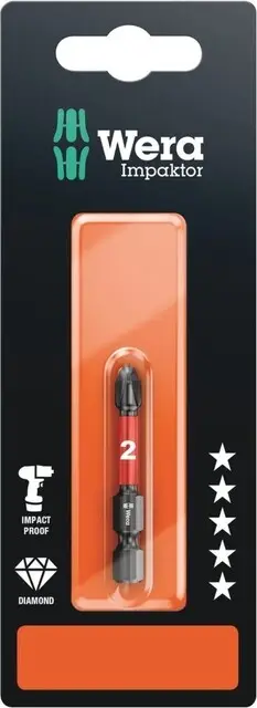 851/4 IMP DC ZB Impaktor bits PH 2 x 50 mm Phillips Veilige Betaling