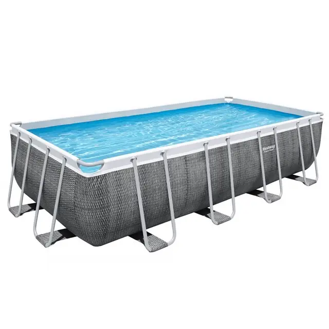 Bestway Zwembad power steel set rechthoek rotan 549 Veilige Betaling
