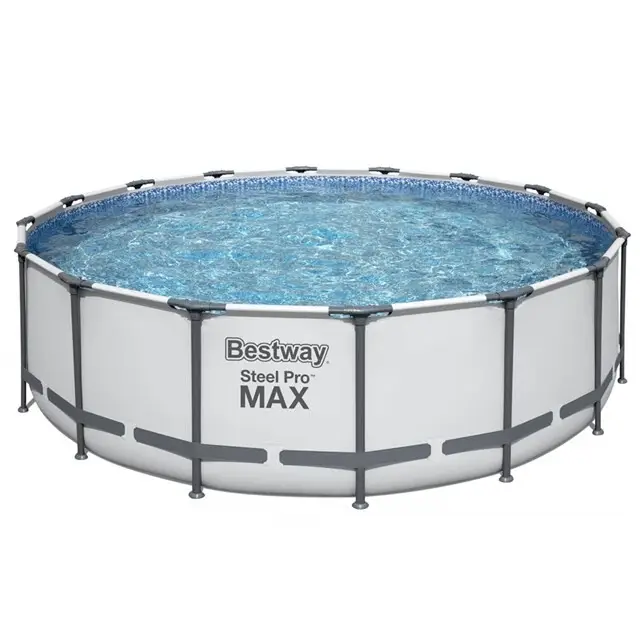 Bestway Steel Pro Max - Ø 488 x 122 cm - Inclusief filterpomp, afdekzeil en ladder Topkwaliteit