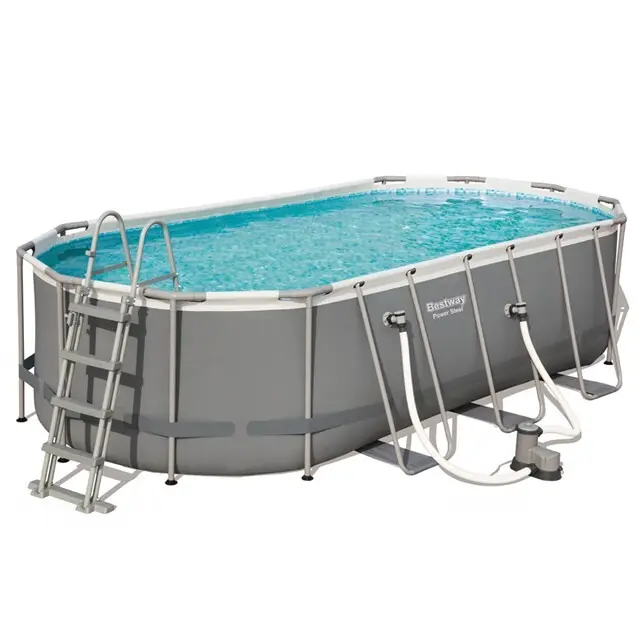 Bestway Levant Zwembad power steel set ovaal grijs 549 Trendy