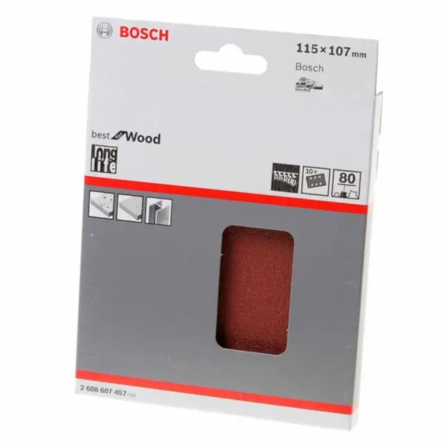 Bosch Schuurvel C470 Voor Hout & Verf - 115 x 107 mm, Korrel 80, 6 Gaten Exclusieve Aanbieding
