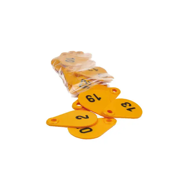 Flitsaanbieding AKROH Halsplaatje voor Schapen Dalton Geel - set 26-50