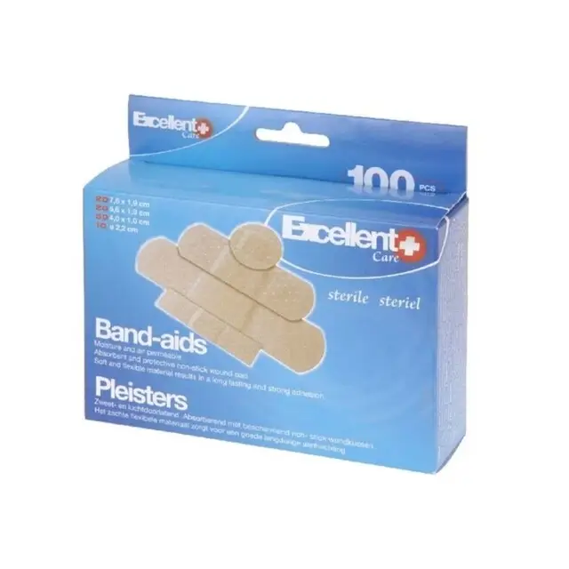 Pleisters 100 Stuks - 4 Verschillende Maten in 1 Verpakking Bestel Nu