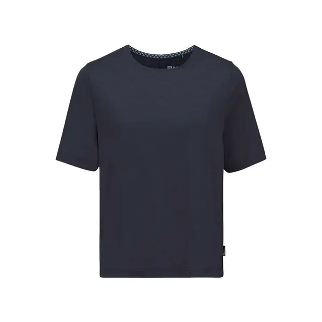 Jack Wolfskin Dames T-shirt Travel T W Dark Navy Heather S Alleen Vandaag