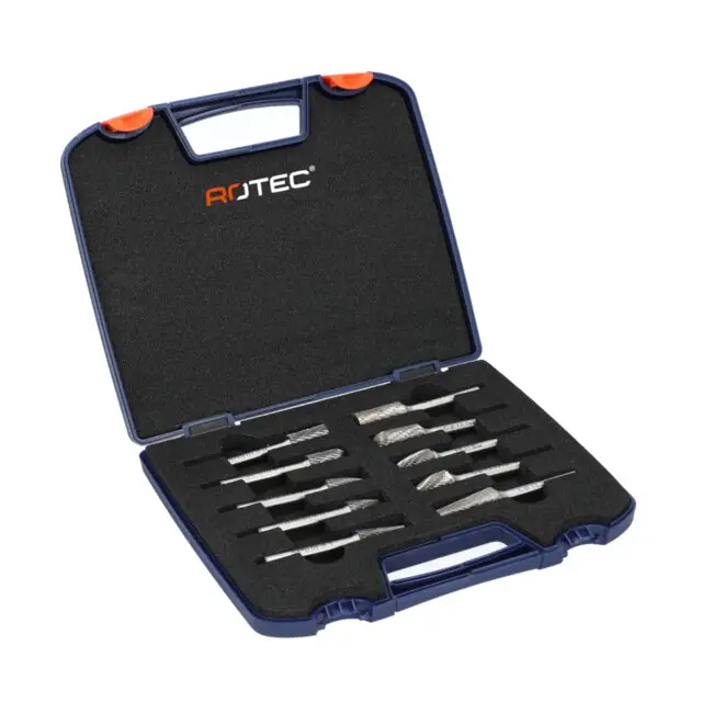 Uitverkoop Rotec OPTI Stiftfrezenset, 10-dlg, Z6, B,C,F,G en L / ø9,6 en 12,7 ,7 OL