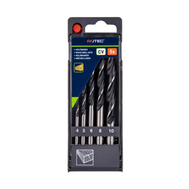 Authentiek Rotec Houtspiraalborenset '235', 5-dlg, ø4-10 4-10