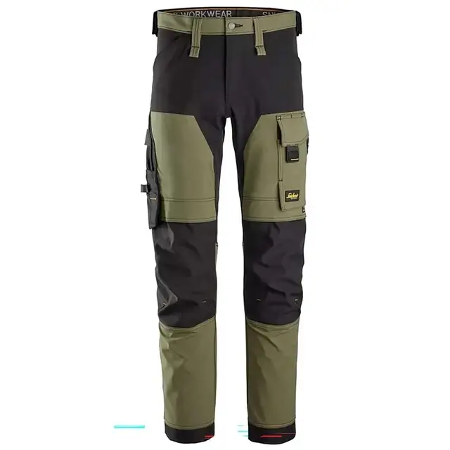 Must-Have Snickers Stretch Broek 6375 Khaki Groen - Zwart (3104) Maat 156