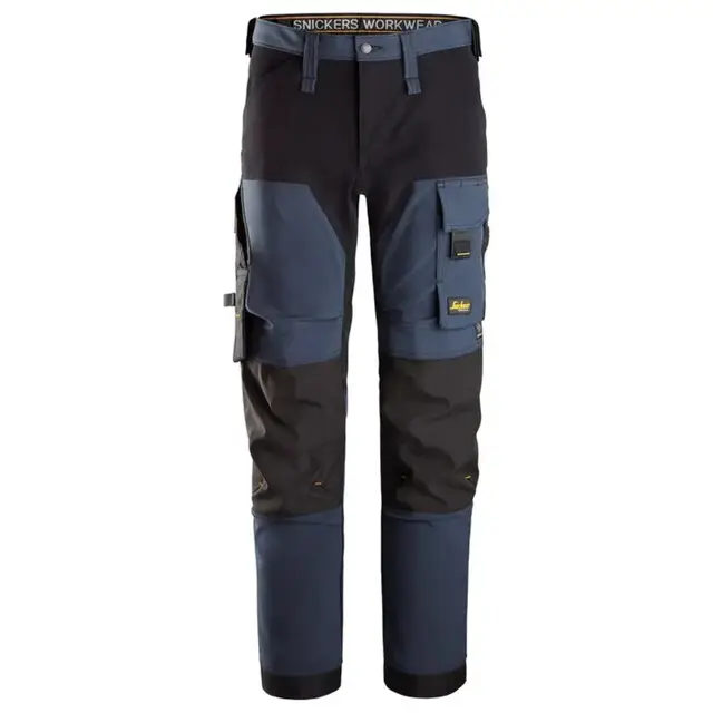 Snickers 4-weg Stretch Broek 6375 Donker Blauw - Zwart (9504) Maat 108 Flitsaanbieding