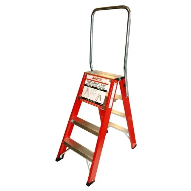 Uitverkoop 4Tecx Dubbel Oploopbare Industrietrap Aluminium – 2x8 treden