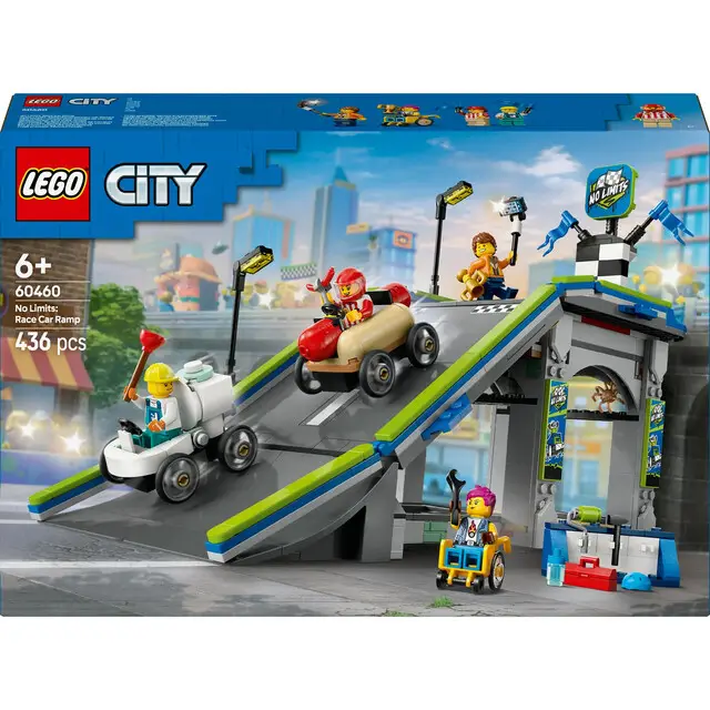 Wereldwijde Verzending Lego 60460 City Great Vehicles No Limits Race Car Ramp Track