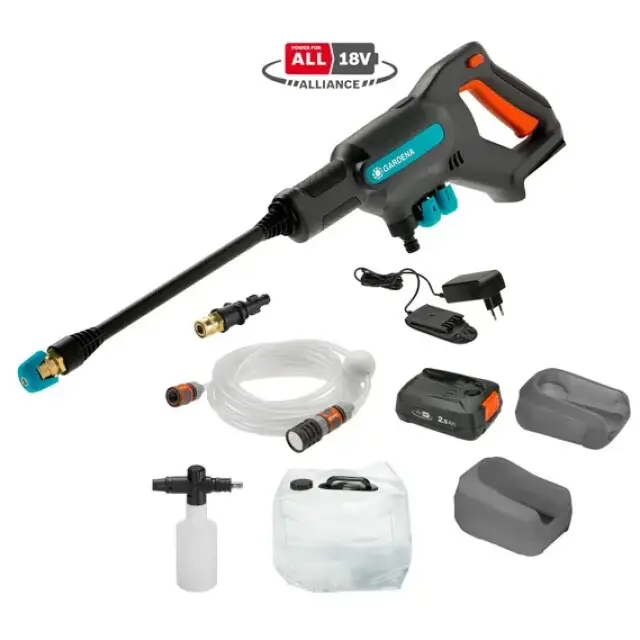 Gardena Accu Hogedrukreiniger AquaClean 18V set premium Koopje