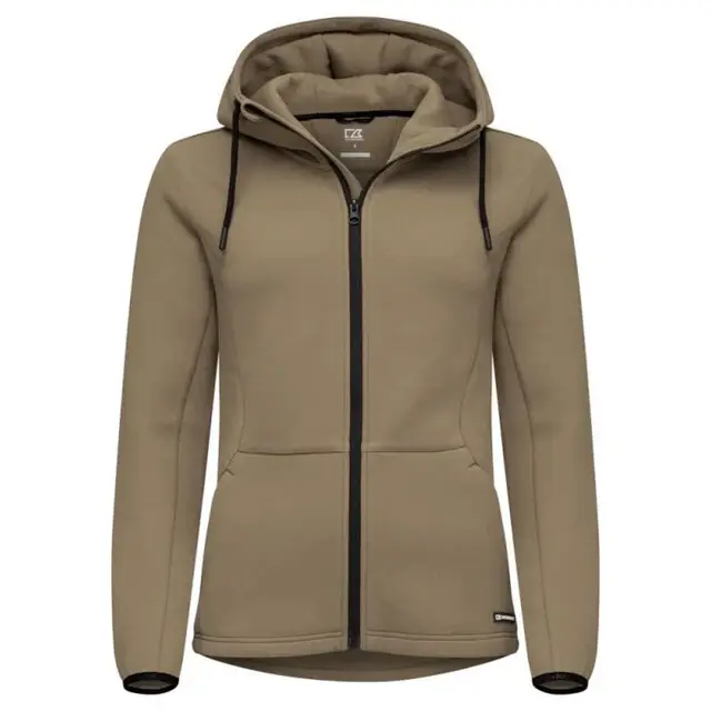 Cutter &Buck Pemberton Hood Fz Ladies Khaki 38/m Actieprijs