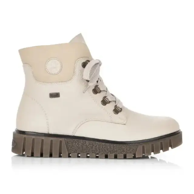 Finale Uitverkoop Rieker Dameslaars Veter Creme Maat 41