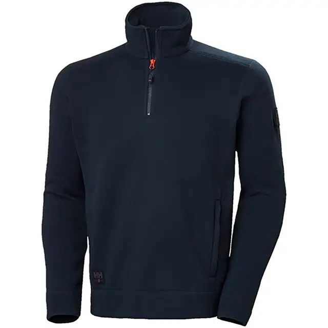 Op = Op Helly Hansen Kensington Evo Knit Fleece Halfzip 590 Marine Blauw - Maat XL