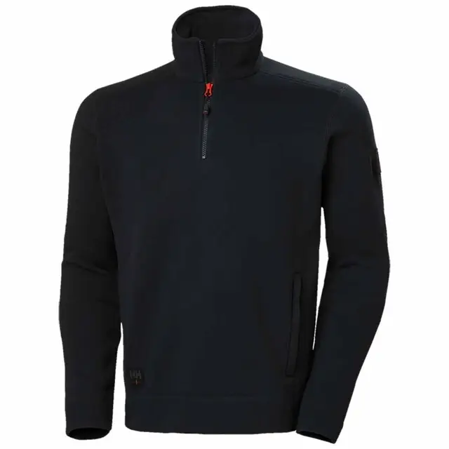 Direct Verzonden Helly Hansen Kensington Evo Werktrui Knit Fleece Halfzip 990 Zwart - Maat XL